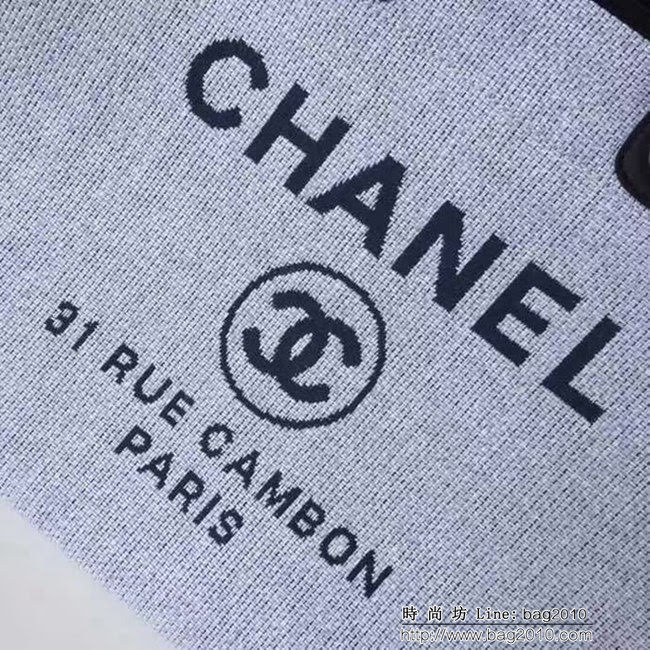 香奈兒CHANEL 2018早春度假系列最新火爆大號帆布沙灘包手提購物袋 DSC1299
